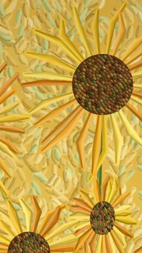 Detalle de Girasoles de Fibonacci: Semillas