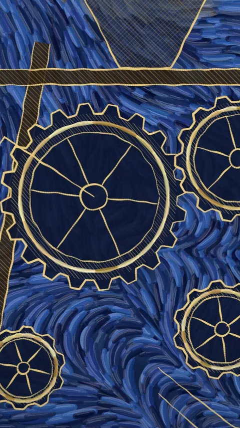 Detalle de La máquina de minar estrellas: Engranaje